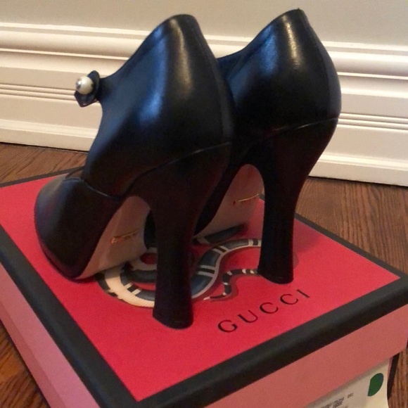 BNIB Gucci Leather heels size 38.5 - Picture 6 of 8